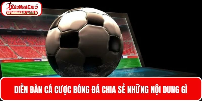 Những nội dung được chia sẻ trong diễn đàn cá cược bóng đá